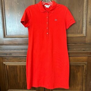 Lacoste Orange Polo Dress  - Size 36